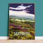 Dartmoor National Park, Fine Art Travel Poster, thumbnail 1 of 7