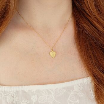 Vermeil Gold Plated Boho Heart Necklace, 3 of 4