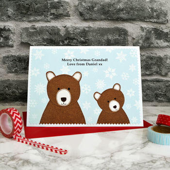 'Daddy / Papa Bear' Personalised Christmas Card, 2 of 4