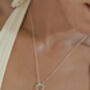 Silver White Jade Lily Of The Valley Toggle Necklace, thumbnail 3 of 12