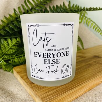 Personalised Funny Rude Cat Lover's Candle, 4 of 11