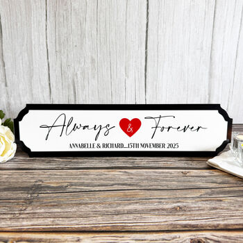 Personalised Always And Forever Wedding Road Sign Gift, 2 of 4