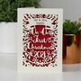 Personalised 'Our First Christmas' Papercut Card, thumbnail 4 of 6