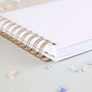 White Modern Script Foil Wedding Guest Book, 5 of 6