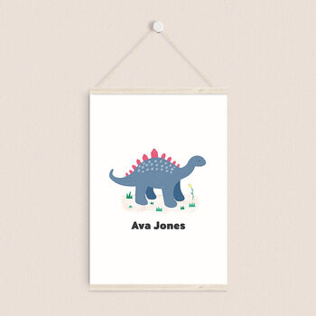 Personalised Stegosaurus Children's Print, 4 of 9