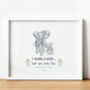 Personalised New Baby Adoption Gift Elephant Print, thumbnail 2 of 3