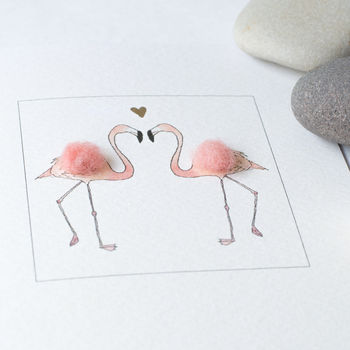 Flamingos In Love Greeting Card, 4 of 5