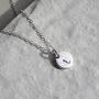 Personalised Hand Stamped Initial Disc Necklace, thumbnail 1 of 12