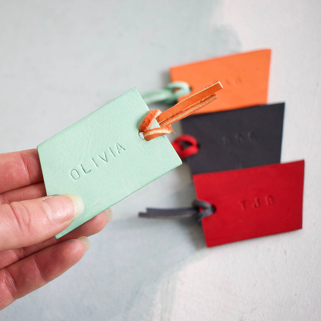 Pair Of Personalised Italian Leather Bookmarks By Swag And Tassel ...