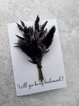 Dried Flower Bridesmaid / Maid Of Honour Proposal Gift Card, 3 of 5