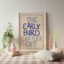 The Early Bird Bedroom Print, thumbnail 3 of 3