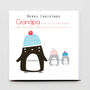Personalised Merry Christmas Family Penguin Card, thumbnail 3 of 3