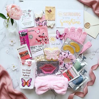 Happy Summer Birthday Sunshine Hug In A Box Spa Gift Pamper Hamper, 4 of 12