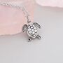 Sea Turtle Pendant Necklace In Sterling Silver, thumbnail 1 of 11