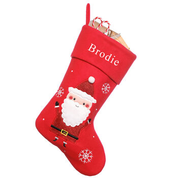 Personalised Children's Traditional Santa Stocking, 2 of 4