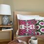 Square Ikat Silk Cushion Watermelon Weave, thumbnail 4 of 8