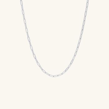 Silver Paperclip Chain Necklace 18', 2 of 3