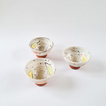 Trio Of Hand Crafted Slipware Dipping Bowls, 4 of 11