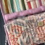 Quilted Block Print Toiletry Roll Up Pouch: Travel Kit, thumbnail 7 of 12