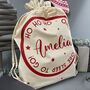 Personalised Christmas Eve Bag Two Natural With Black, thumbnail 9 of 12