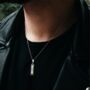 Gold Plated Monolith Pendant Necklace For Men, thumbnail 9 of 11