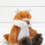 Woodland Fox Soft Toy With Engraved Heart, thumbnail 4 of 8