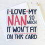 'Love Gran / Nan / Grandma / Nanny / Nana So Much' Card, thumbnail 2 of 5