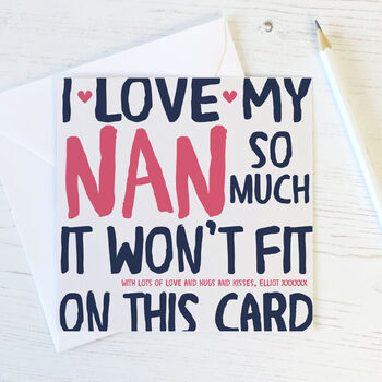 'Love Gran / Nan / Grandma / Nanny / Nana So Much' Card, 2 of 5
