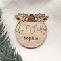 Christmas Place Name Setting Pudding, thumbnail 4 of 5