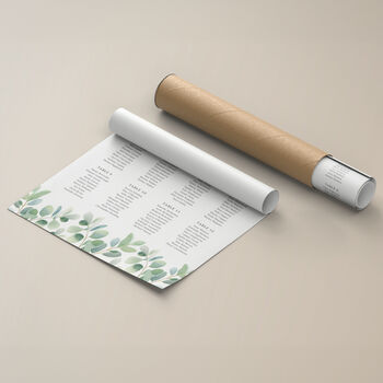 Watercolour Eucalyptus Wedding Seating Plan Sign, 3 of 3