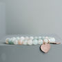 Personalised 18ct Rose Gold Plated Agate Bracelet, thumbnail 1 of 8