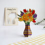 Pop Out Wooden Spring Flowers Card, thumbnail 10 of 12