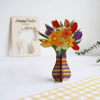 Pop Out Wooden Spring Flowers Card, 10 of 12
