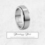 Personalised Silver Stainless Steel Wide Spinner Ring, thumbnail 5 of 9