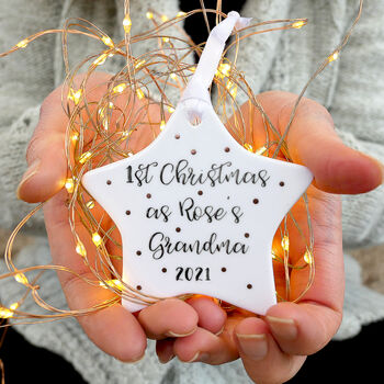 First Christmas As A Grandmother Star Decoration, 3 of 6