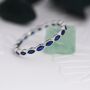 Sapphire Blue Marquise Cz Infinity Ring, thumbnail 2 of 10