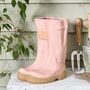 Personalised Large Pink Welly Boot Planter, thumbnail 3 of 8