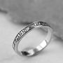 Slender Personalised Silver Promise Ring, thumbnail 2 of 7