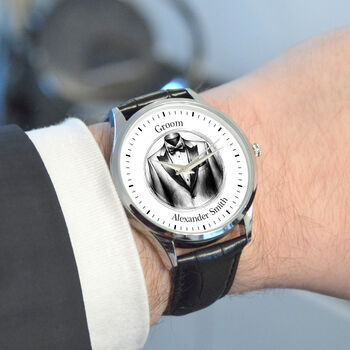 Personalised Wrist Watch For The Groom, 3 of 3
