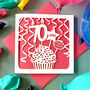 Personalised Cupcake 70th Birthday Card, thumbnail 1 of 4