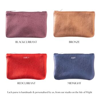 Personalised Leather Coin Purse, 10 of 10