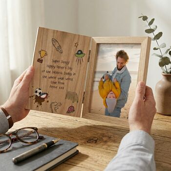 Personalised 'Our Adventures' From The Kids/Grandkids Book Photo Frame, 3 of 9