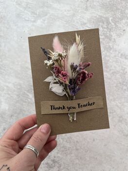 Teacher Dried Flower Thank You Card, 3 of 3