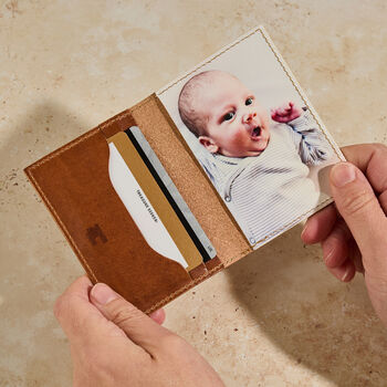 Personalised Leather Photo Card Holder, 2 of 12