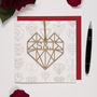 Geometric Heart Valentine's Card, thumbnail 5 of 8