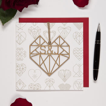 Geometric Heart Valentine's Card, 5 of 8