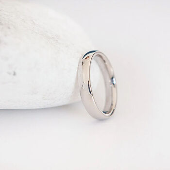 Personalised 9ct White Gold 4mm Wedding Ring, 5 of 5