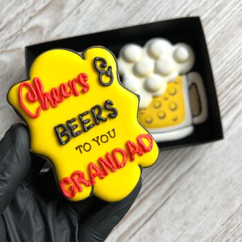 'Cheers And Beers' Biscuit Gift For Fathers Day, 3 of 5