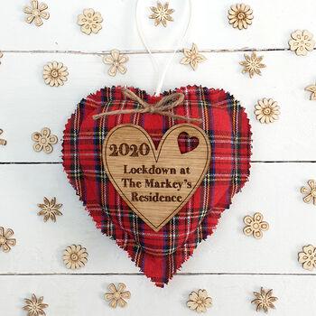Personalised Scandi Christmas Heart Decoration Bauble, 3 of 6
