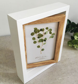 Rotating White Oak Personalised Picture Frame 20cm, 5 of 5